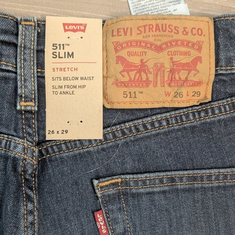 🥁 Levi's 511 Slim Stretch Jeans NWT - Picture 9 of 9
